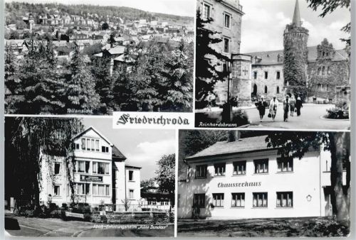 Friedrichroda Teilansicht, Reinhardsbrunn, FDGB-Erholungsheim Käte Duncker, Chausseehaus AKU2