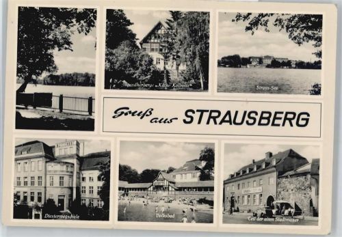 Strausberg Jugendherberge Käthe Kollwitz, Schule, Schwimmbad, Straus-See, Stadtmauer