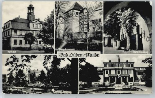 Bad Düben Rathaus, Burg-Museum, Moorbad, Anlagen