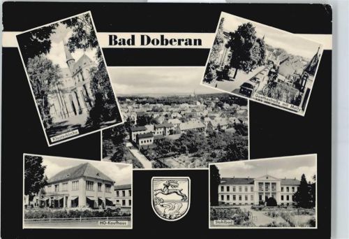 Bad Doberan Gesamtansicht, Klosterkirche, HO-Kaufhaus, Stahlbad, Goethestraße