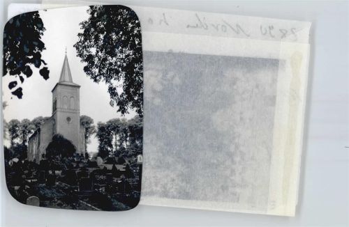 Nordenham Foto mit Negativ, Kirche, Friedhof