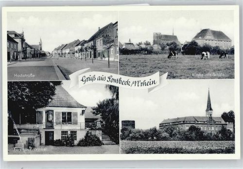 Sonsbeck Hochstraße, Kirche, Schule, Forsthaus Winkel, Kloster St. Gerebernus