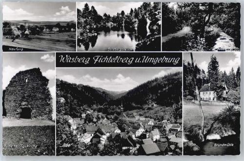 Wirsberg Ruine, Gesamtansicht, Grundmühle, Goldbergsee