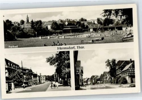 Hermsdorf Schwimmbad, Ernst-Thälmann-Straße, Josef-Stalin-Straße