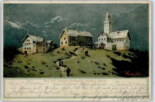 Feldberg Künstler-Karte signiert, Auf dem großen Feldberg