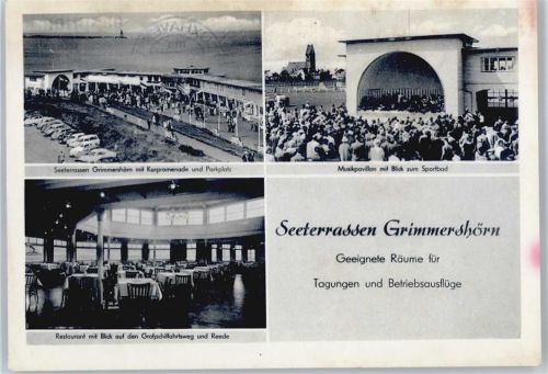 Cuxhaven Restaurant Seeterrassen Grimmershörn, Musikpavillon, Kurpromenade