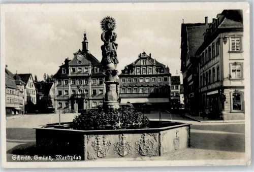 Schwäbisch Gmünd WK II, Marktplatz, Brunnen