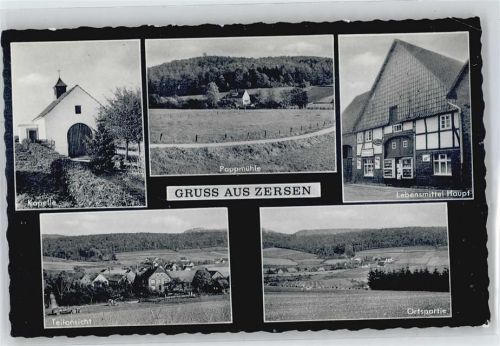 Zersen Kapelle, Pappmühle, Geschäft Lebensmittel Haupt