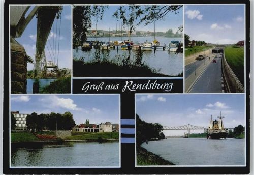 Rendsburg Brücke, Hafen, Schwebefähre, Autotunnel, Nord-Ostsee-Kanal