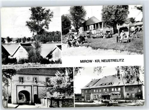 Mirow Teilansicht, Strandkörbe, Bahnhof, Torhaus