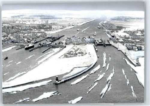 Brunsbüttelkoog Gesamtansicht, Foto mit Negativ