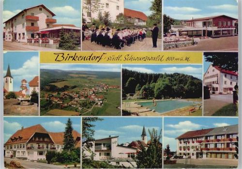 Birkendorf Gesamtansicht, KIrche, Brunnen, Chor, Siedlung, FReibad