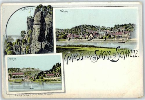 01829 O8306 Wehlen Stadt - Basteifelsen, Kurort Rathen