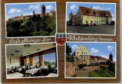 74638 W7112 Waldenburg , Württ - Cafe Mainer Tor, Teilansicht