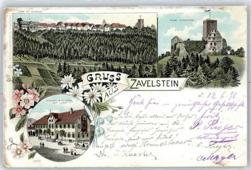 Zavelstein Ruine, Gasthof Lamm, Teilansicht