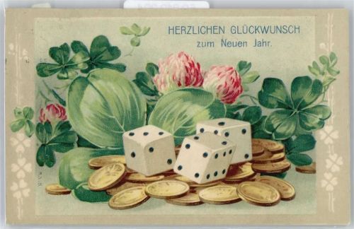 Würfel , Neujahr , Prägedruck