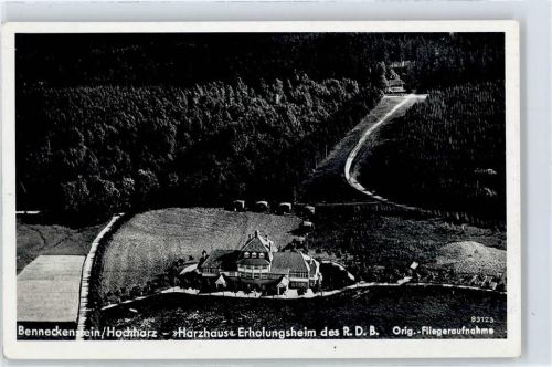 Benneckenstein Fliegeraufnahme, Erholungsheim Harzhaus