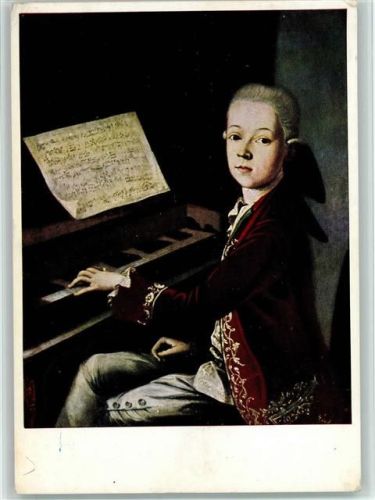 Mozart am Klavier - Gemälde von Helbling Mozart, W. A.