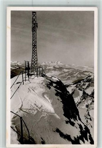 Oberstaufen Gipfelkreuz auf dem Hochgrat Säntisgruppe