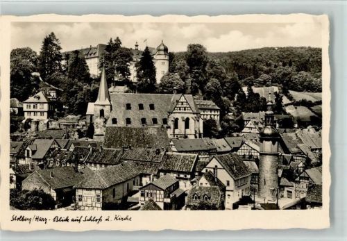 Stolberg Blick auf Schloß und Kirche