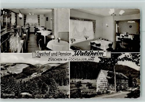 Züschen Gasthof Pension Waldheim Innenaufnahmen Nuhnetal 4-Bildaufnahme