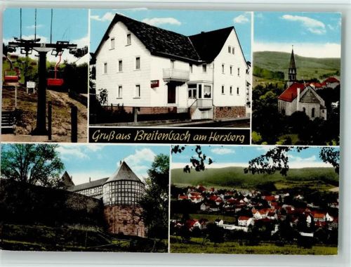 Breitenbach Sesselbahn Kirche Burg Gesamtansicht Ortsansicht Mehrfachaufnahme