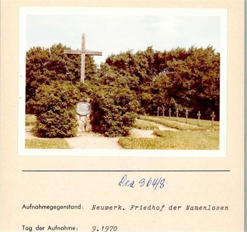 Hamburg-Insel Neuwerk Foto montiert auf Karton Friedhof