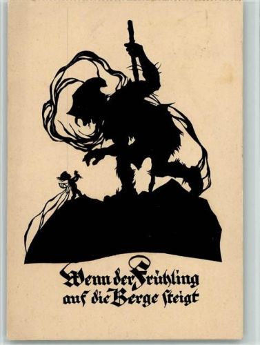 Nr. III Wenn der Frühling auf die Berge steigt 1928 AK Der Zwerg und die Elfe