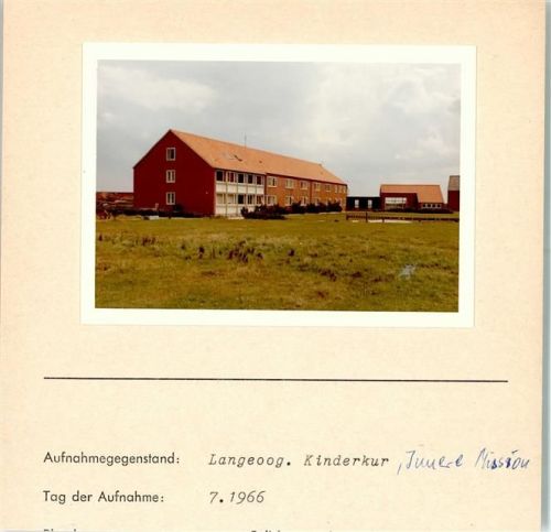 Langeoog Kinderkur Innere Mission Foto montiert auf Karton