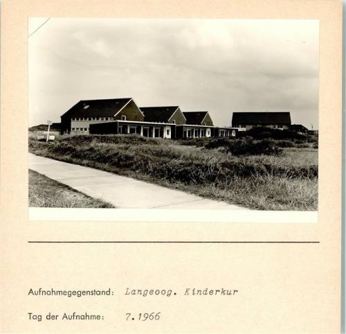 Langeoog Kinderkur Foto montiert auf Karton