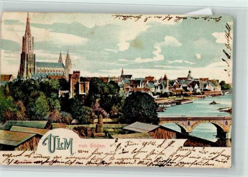 Ulm 1904 Ortsansicht von Süden Münster