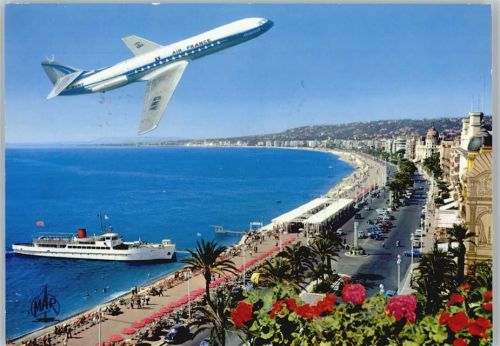 Nice Cote d Azur - - 1970 AK Flugzeug - Frankreich -
