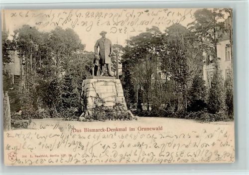 Grunewald 1899 Bismarck-Denkmal im Grunewald