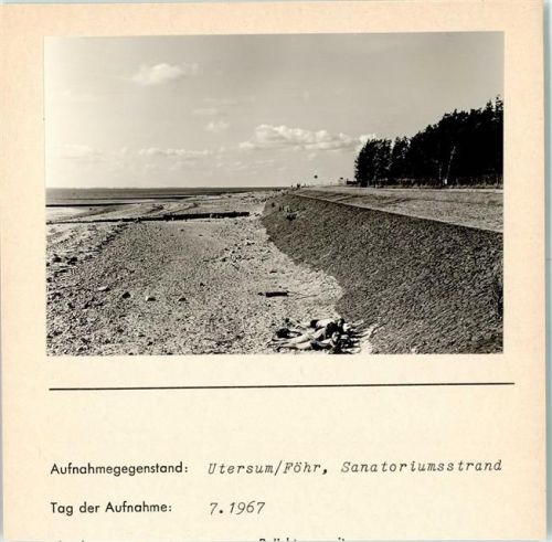 Utersum Sanatoriumsstrand Foto montiert auf Karton
