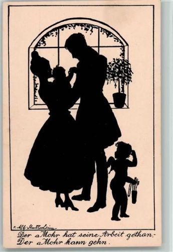 Verlag G.K.V.B. Serie 466-6 Familienglück, Baby und Amor AK