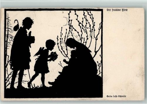 1925 von Gerda Luise Schmidt, der fromme Hirte, Engel AK