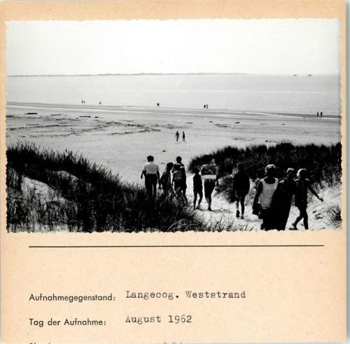 Langeoog Weststrand Foto montiert auf Karton