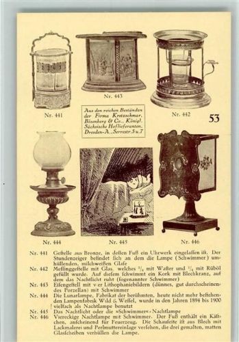 Werbung Kretschmar Nr 53 Nachtlampen