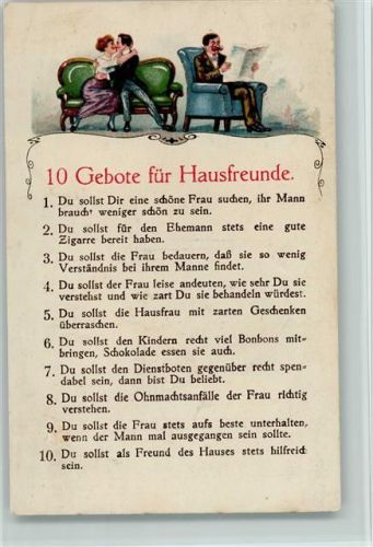 10 Gebote für Hausfreunde