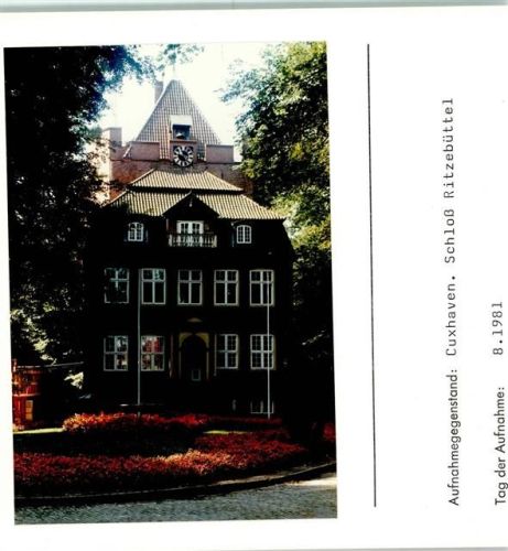 Cuxhaven Schloß Ritzebüttel Foto montiert auf Karton