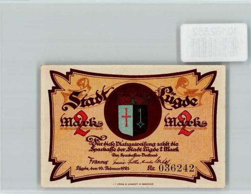 Lügde Notgeld St. Kilianskirche