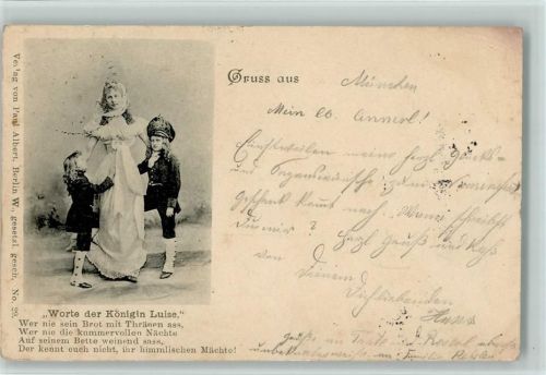 1898 Worte der Königin Luise AK Verlag Paul Albert Nr. 29 AK