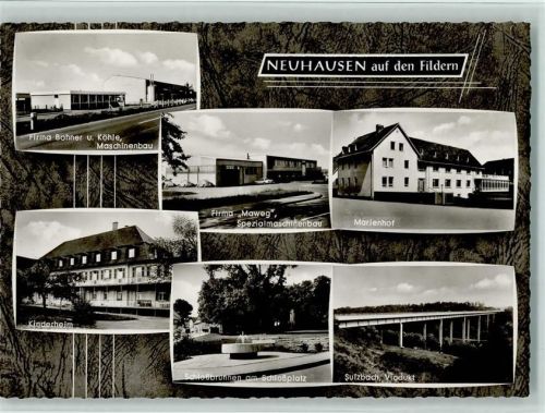 Neuhausen Firma Bohner u. Köhle Maschinenbau Firma Maweg Spezialmaschinenbau Marienhof Kinderheim Schloßbrunnen am Schloßplatz Sulzbach Viadukt Mehrfachaufnahme