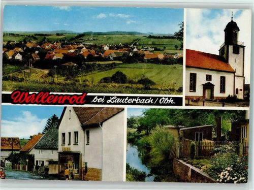 Wallenrod Gesamtansicht Kirche Geschäft Edeka Ortsansicht 4-Bildaufnahme