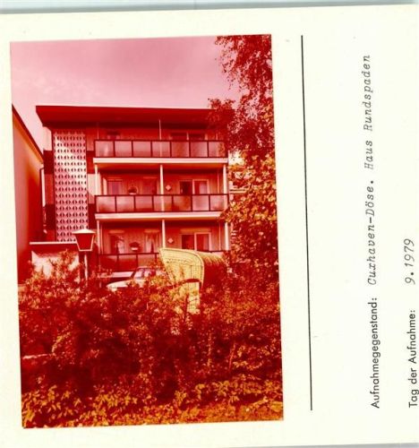 Cuxhaven Cuxhaven Döse Haus Rundspaden Foto montiert auf Karton