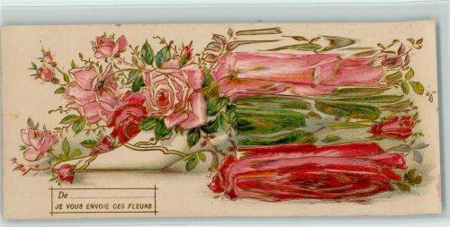 Porzellanschuh mit Rosen gefüllt AK