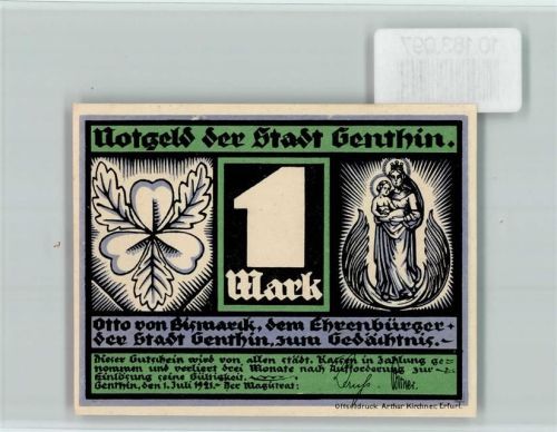Genthin Notgeld Madonna