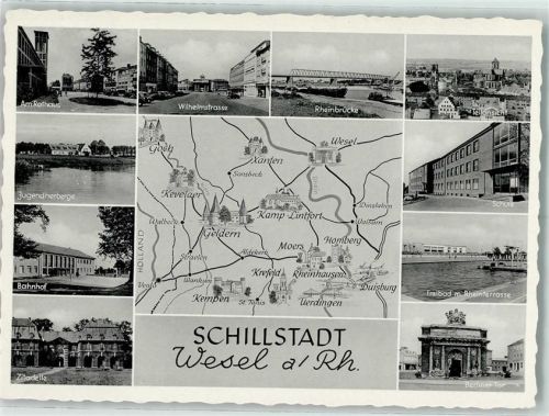 Wesel Rheinbrücke Freibad Zitadelle Berliner Tor
