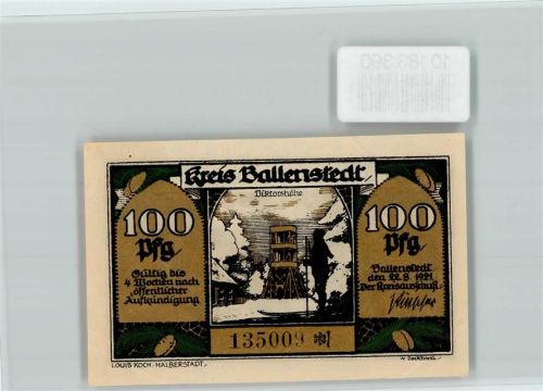 Ballenstedt Notgeld Viktorshöhe Zwerge