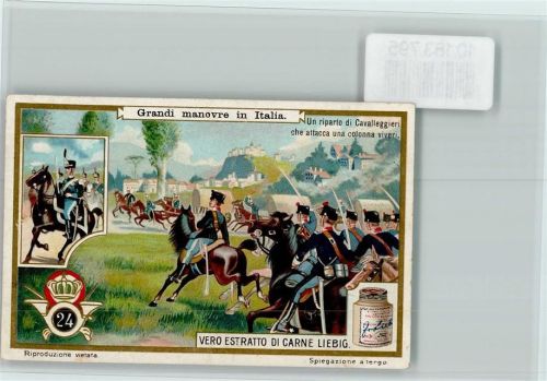 Grandi manovre in Italia - Regiment 24 , Sammelbild Liebig
